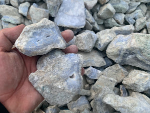 Rough Blue Lace Agate from Malawi 1 pound Roughstone.Rocks LLC