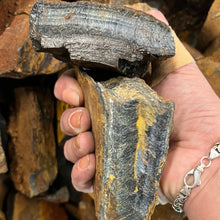 Rough Blue Tigers Eye/Hawk Eye from South Africa 1 pound Roughstone.Rocks LLC