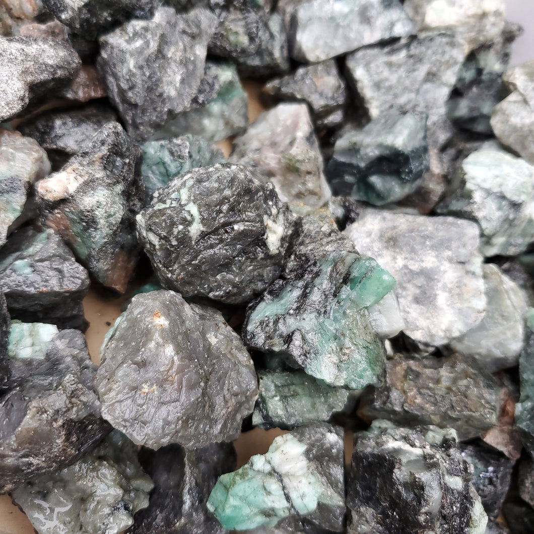 Rough Emerald in Matrix from Brazil 1 pound Roughstone.Rocks LLC