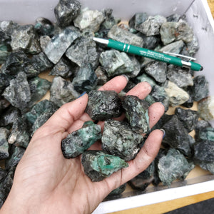 Rough Emerald in Matrix from Brazil 1 pound Roughstone.Rocks LLC
