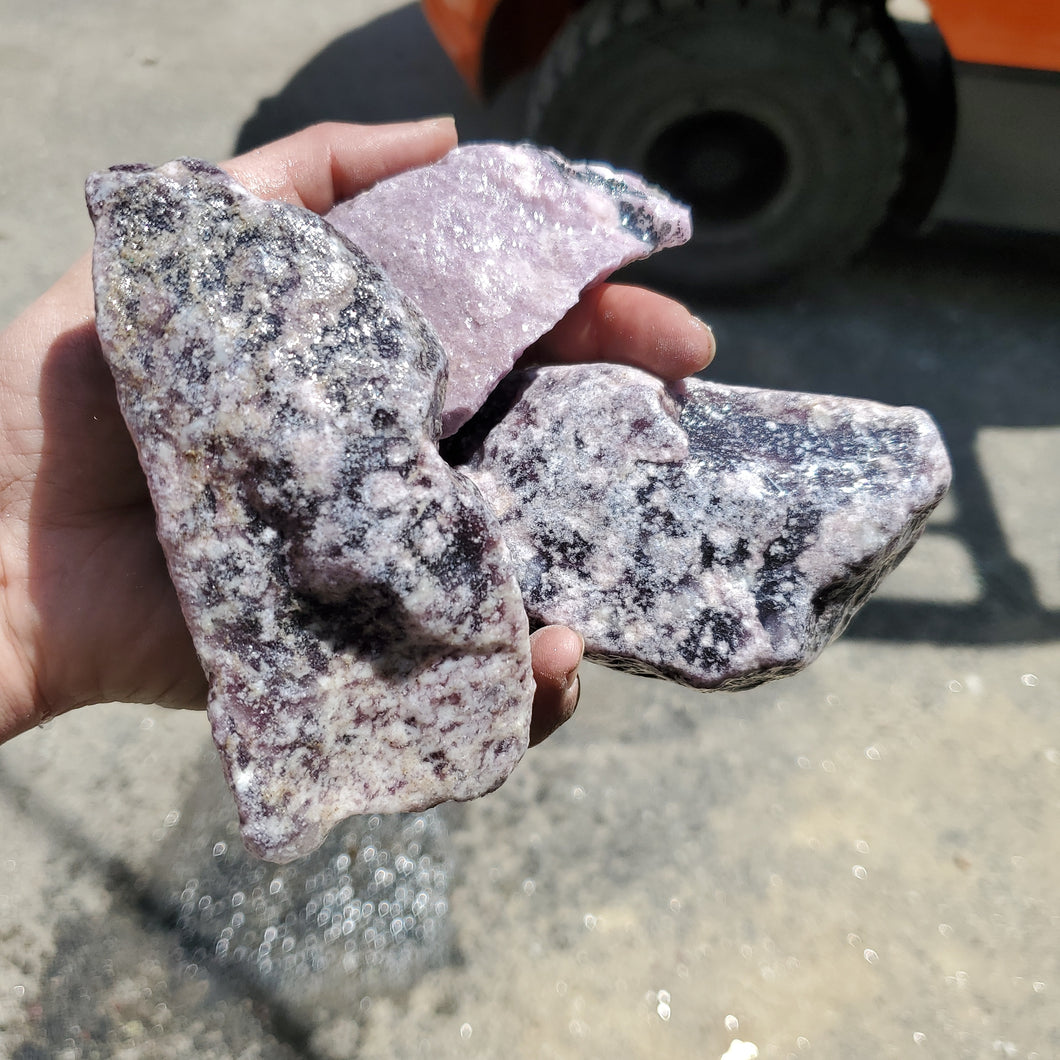 Rough Lepidolite Large from India 10 pounds Roughstone.Rocks LLC