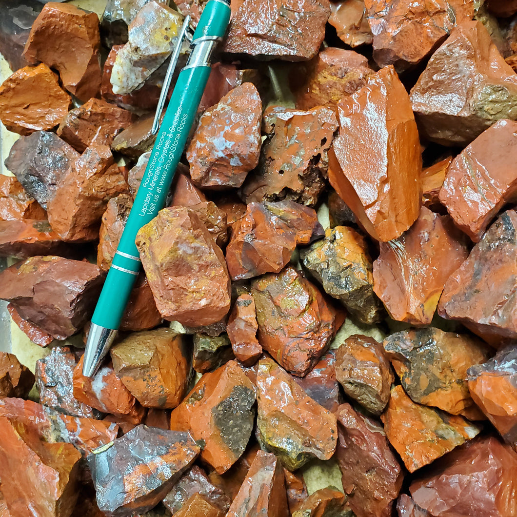 Rough Red Jasper from Brazil 1 pound Roughstone.Rocks LLC