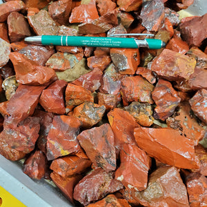 Rough Red Jasper from Brazil 1 pound Roughstone.Rocks LLC
