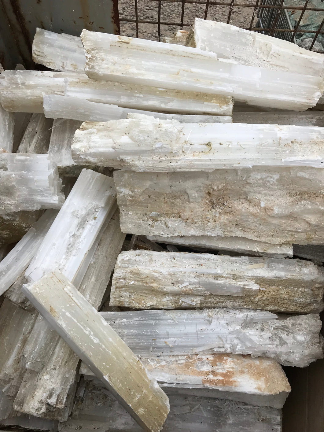 Satin Spar Selenite Rough 1 pound Roughstone.Rocks LLC