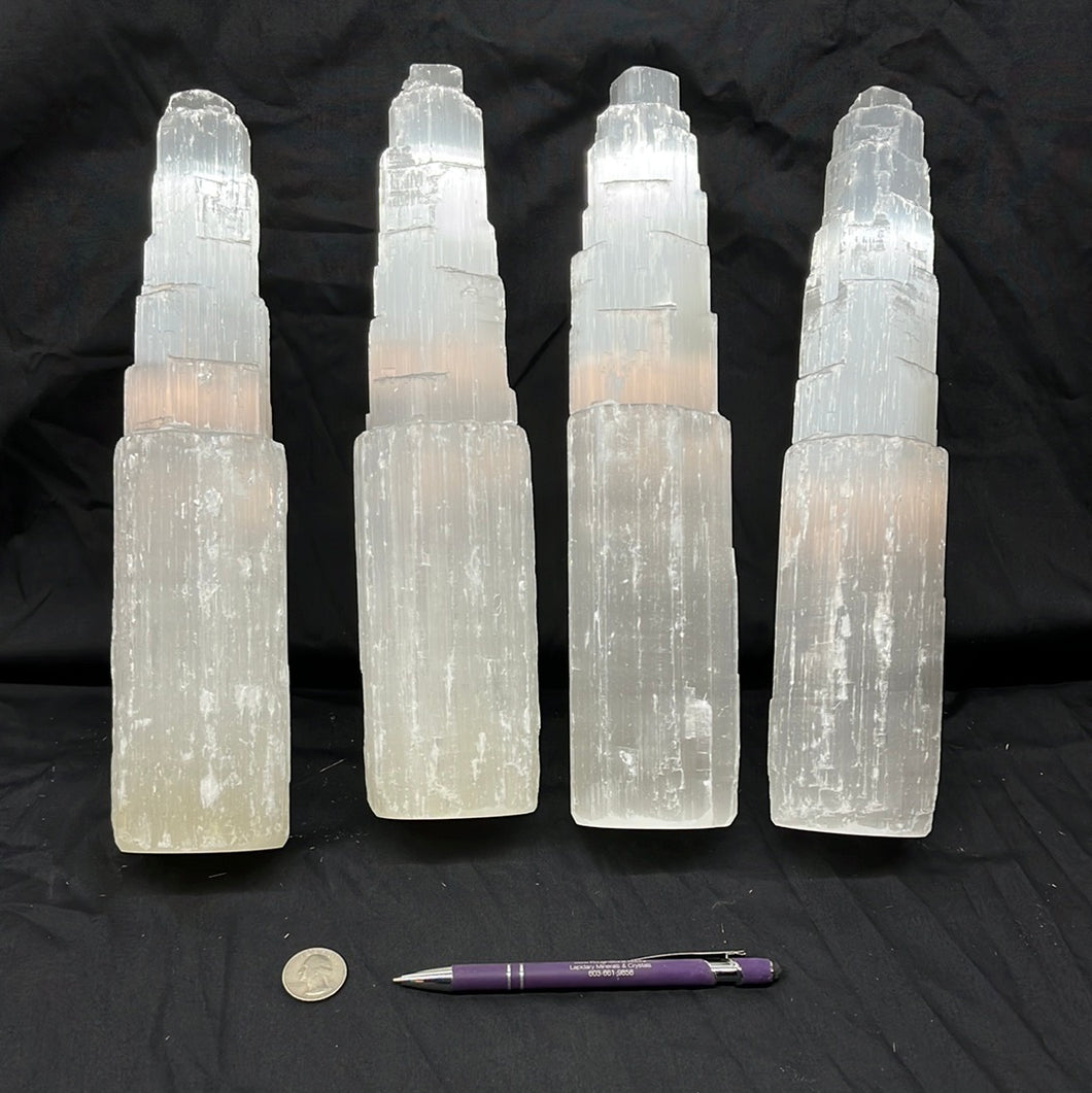 Selenite Satin Spar Large Towers Roughstone.Rocks LLC