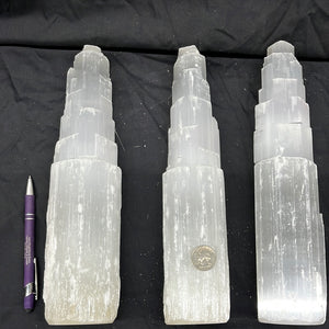 Selenite Satin Spar Large Towers Roughstone.Rocks LLC