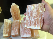 Selenite Satin Spar Peach 1 pound Roughstone.Rocks LLC