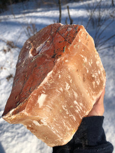 Selenite Satin Spar Peach 1 pound Roughstone.Rocks LLC
