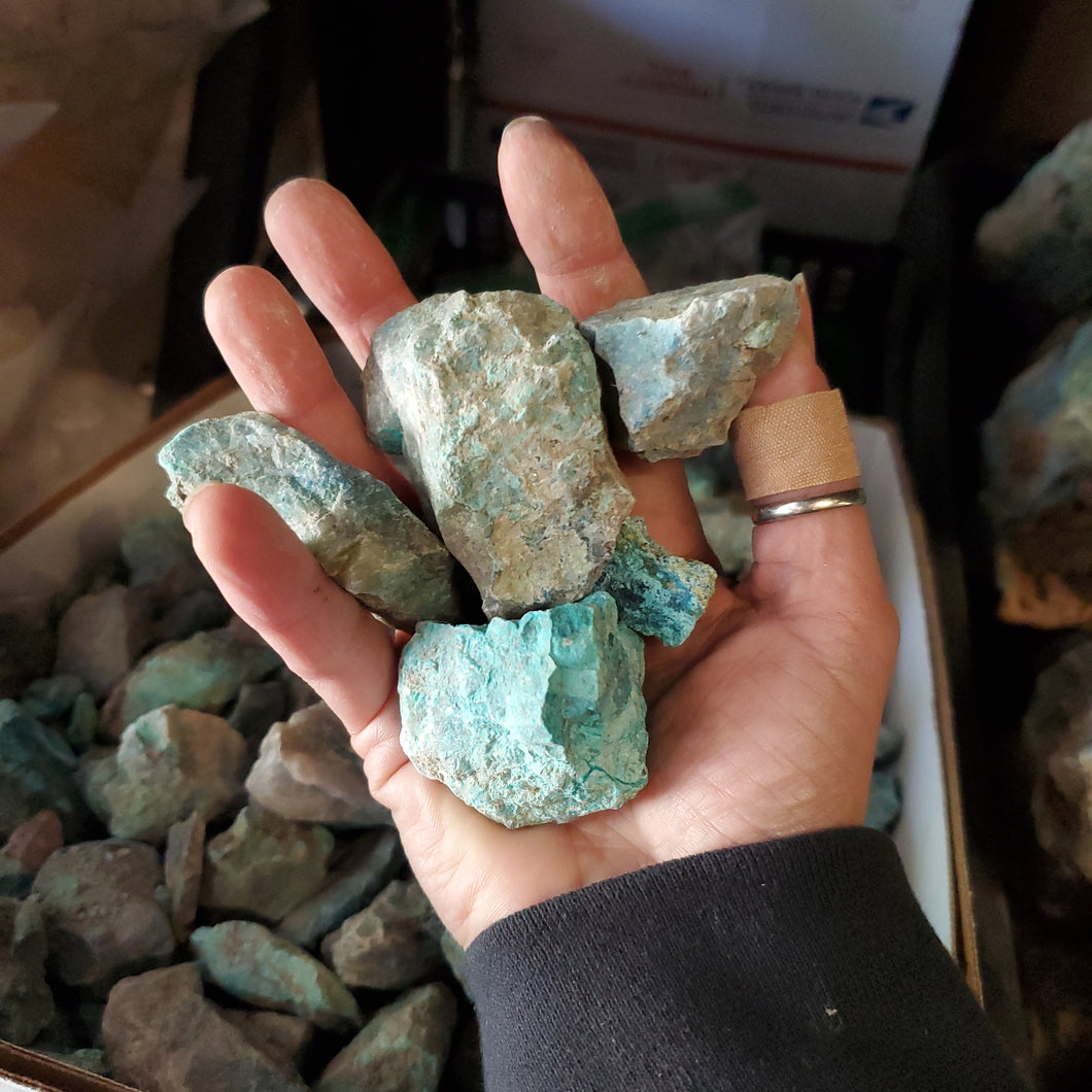 Shattuckite included Quartz from Namibia 1 pound Roughstone.Rocks LLC