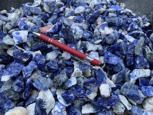 Sodalite Small Pieces from Brazil 1 pound Roughstone.Rocks LLC