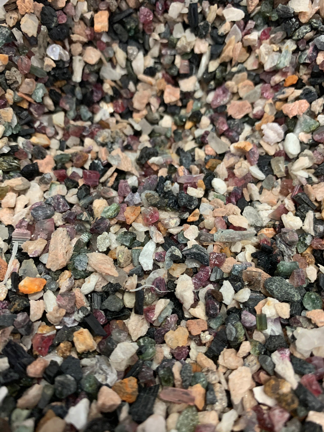 Tourmaline pink and green chips 100 grams Roughstone.rocks LLC