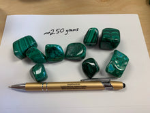 Tumbled Green Malachite from the Democratic Republic of Congo 250 grams Roughstone.Rocks LLC
