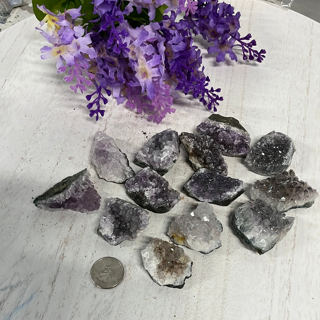 Amethyst Crystals on matrix - 1 pound*